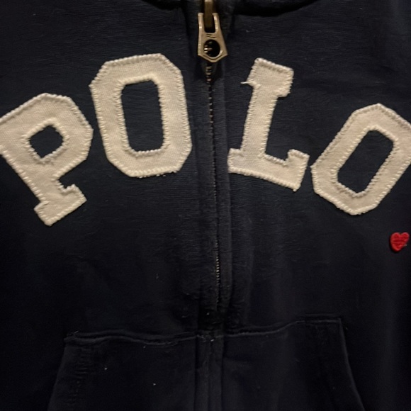 Used Ralph Lauren navy blue knit jacket toddler size3t - Picture 2 of 4